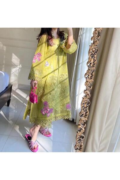 Other Embroidered Luxury Lawn Green 2 PC - RW 2-05
