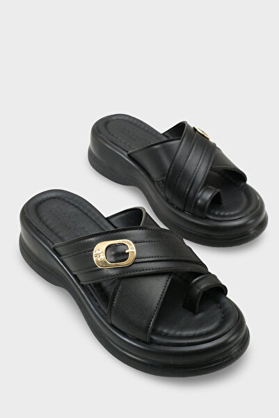 Riccon Women's Flip Flops 00121026 Black