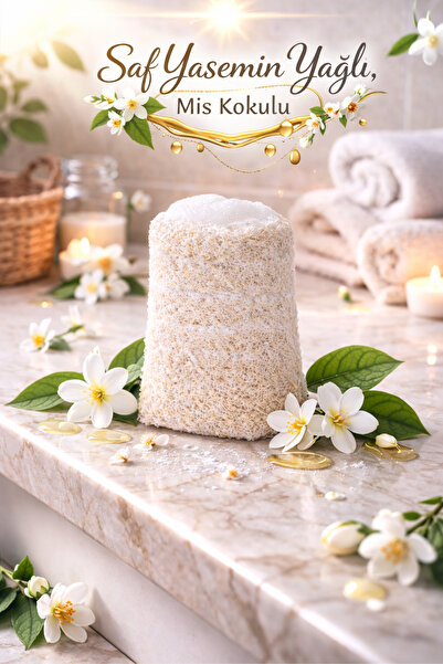 Lavandula Yaseminli, kendinden sabunlu doğal kabak lifi - %100 Yasemin yağı i...