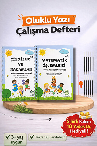 Nimbookid Sihirli Kalemli Oluklu (Kabartmalı) Çİzgiler Rakamlar ve Matematik ...