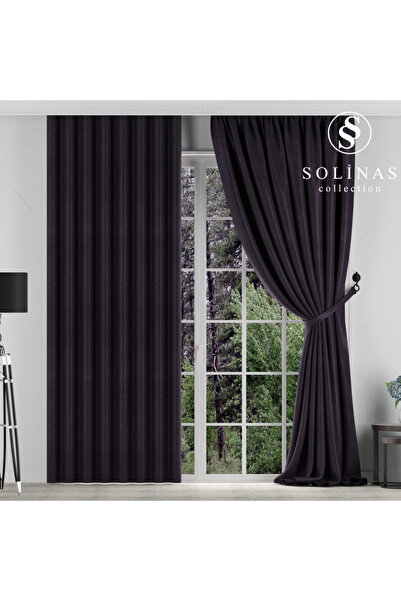 Solinas Collection ستارة خلفية من قماش دايموند فومي 1x3 ذات ثنيات كثيفة - ذات...