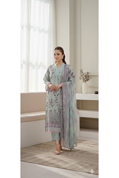 Maison Emarat Embroidered Chikankari Lawn with Chiffon Duppatta