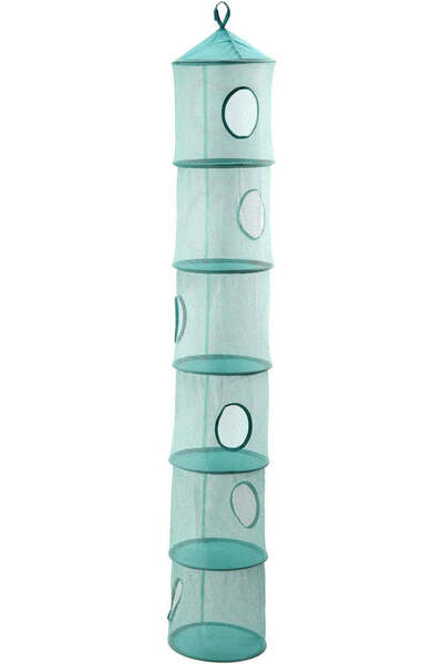 Generic PS FÅNGST Hanging storage w 6 compartments, turquoise
