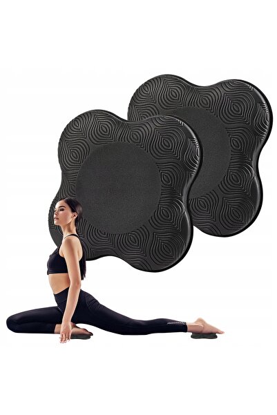 zola Set of 2 pilates/yoga cushions 20x2 cm, non-slip, joint protection, dark...