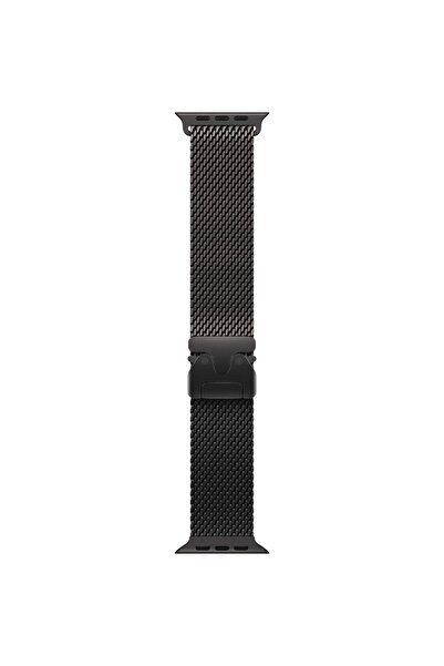 Apple Curea ceas inteligentă din titan Milanese Loop pentru ceas 49 mm, neagr...