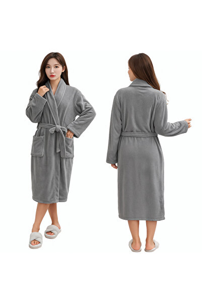 zola Women's bathrobe, one size fits all, length 110 cm, soft and warm, waist...