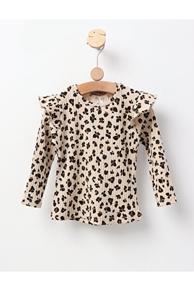 MiniKids Μπλούζα Με animal print , μπεζ μοντέλο 104 (3-4 ετών)