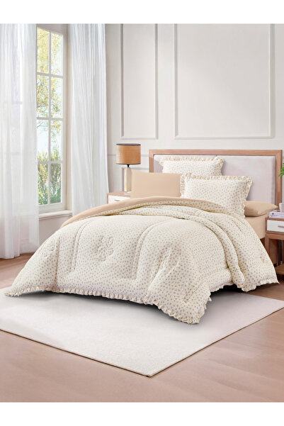 Donetella طقم لحاف مفرد من 4 قطع، مقاس 170×230 سم، مصنوع من حرير البوليستر 36...