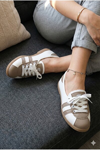 StWenn Pantofi sport de damă, cu șireturi, casual, confortabili, retro, cu dungi