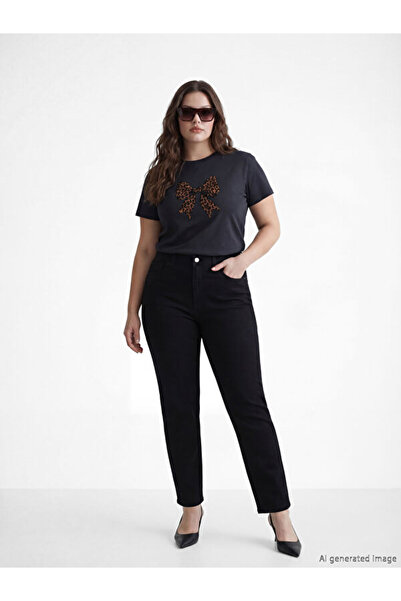 LC Waikiki Rmz Gi̇yi̇m Farkiyla Waist Drawstring Slim Mom Women's Jean Pants