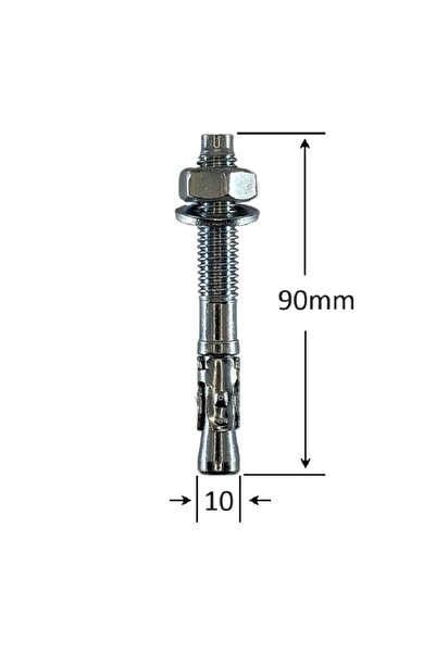 Gray Square Conexpand Ancora Cu Cep Cilindric Si Clema M10x90 - 35buc/cutie