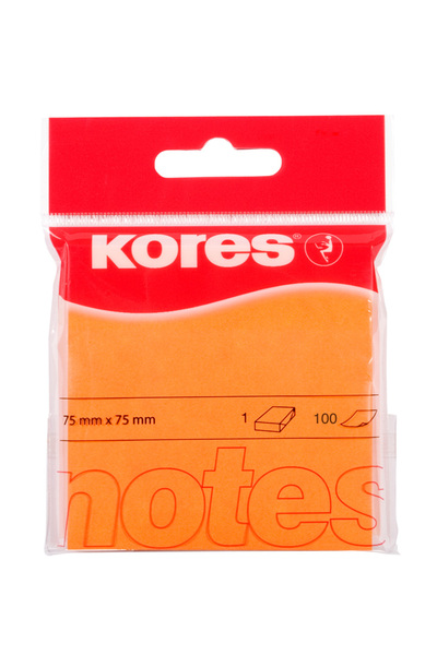 kores Notițe autoadezive 75 x 75 mm portocaliu neon 100 coli