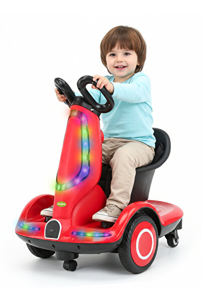 BAYBEE سيارة توازن كهربائية للأطفال من سويفترو مزودة بعجلات 360 درجة، وأضواء ...