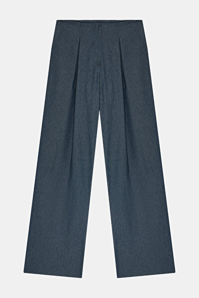 W Collection LACİVERT PİLELİ PANTOLON