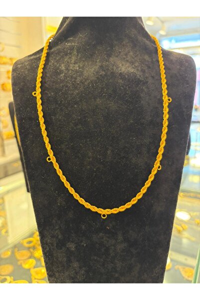 imitasyon dünyası Burgu,Halat Zincir 22 Ayar Altın Kaplama 4mm Kalınlık 60cm ...