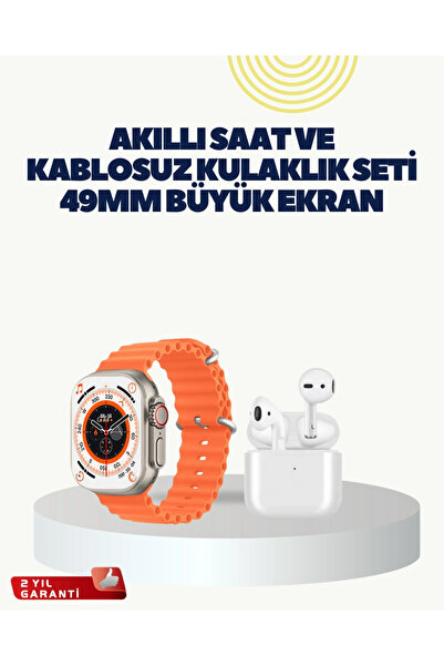ASTRALTECH Watch 9 Max Akıllı Saat Kulaklık Seti Sağlık Takipli 45 mm Geniş E...