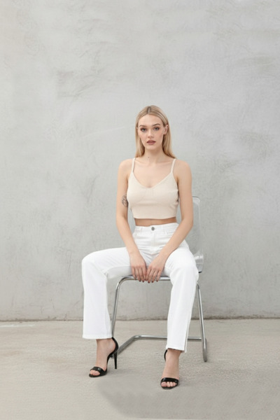 KENE JEANS Wide Leg Side Slit Boyfriend Loose-Fit Pants