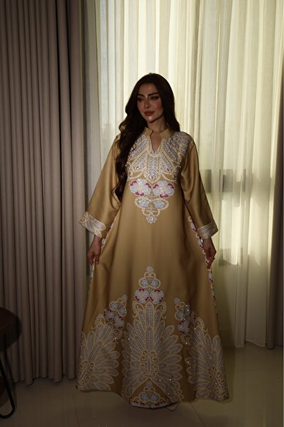 BORÇAY Luxurious embroidered women's jalabiya available in three colors