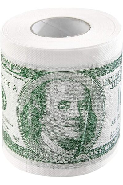 Cyber ورقة نقدية من فئة 100 دولار أمريكي، ورق تواليت، منديل، هدية طريفة احتفالية