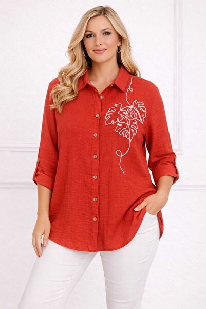 EMZAGİYİM Embroidered Woven Shirt