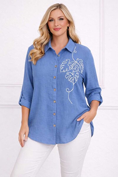 EMZAGİYİM Embroidered Woven Shirt