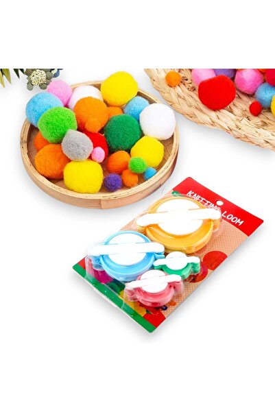 Deevine Craft Σετ Μηχανών Κατασκευής Πομπονιών 4 Τεμαχίων Διαφορετικών Μεγεθών