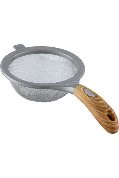 Generic مصفاة فولاذية من سيف جاليري، 16 × 30 سم، بمقبض خشبي - خشبي