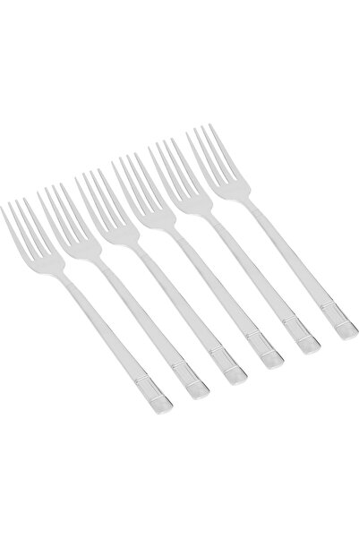 Generic Al Saif Gallery Steel Forks Set, 6 Pieces - Silver