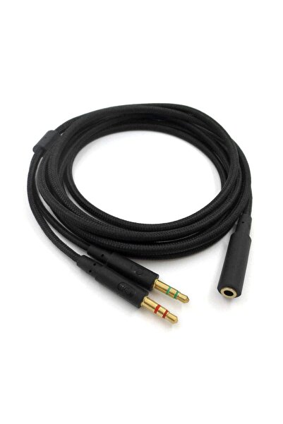 Generic سماعة رأس للألعاب، كابل تمديد صوتي بطول مترين مزود بمقبس 3.5 ملم، متو...