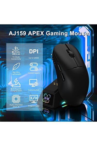 Generic Wireless Gaming Mouse AJ159APEX 8KHz Lightweight 56g by A.JAZZ with M...