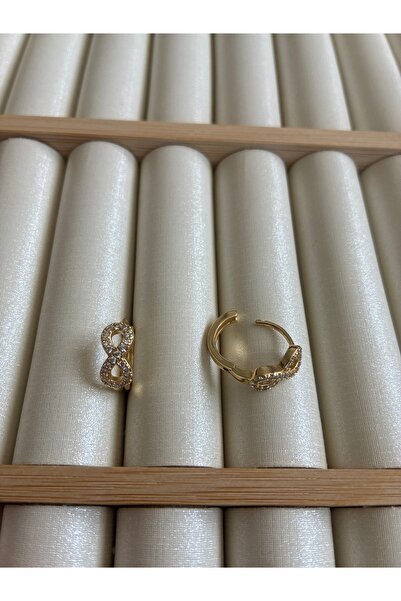 ARİ TAKI Infinity Gold Steel Earrings