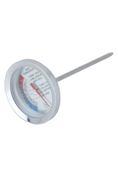 Generic مقياس حرارة اللحوم من ستيل آل سيف جاليري، 54-88 درجة مئوية - فضي
