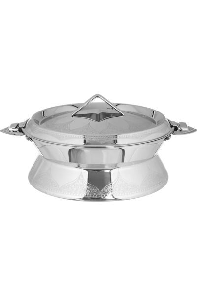 Generic Al Saif Gallery Sabina Steel Food Container, 1.2 L, Embossed - Silver...