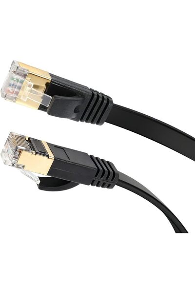 Generic كابل إيثرنت مسطح من نوع CAT 8 من GamerTek بطول 10 أمتار - كابل شبكة م...