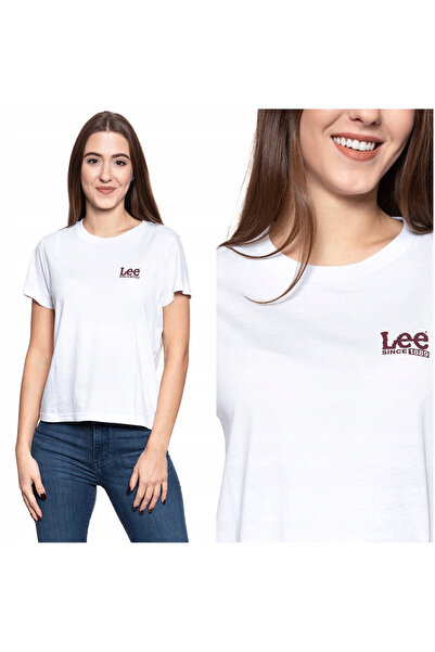 Lee Tricou Dama, Lee, Logo Tee, 100% Bumbac, Regular Fit, Model Dominant: Log...
