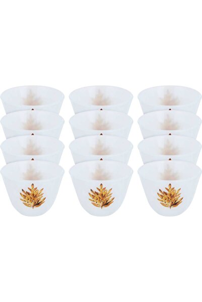 Generic طقم أكواب قهوة من أركوبال معرض السيف، 12 قطعة - أبيض