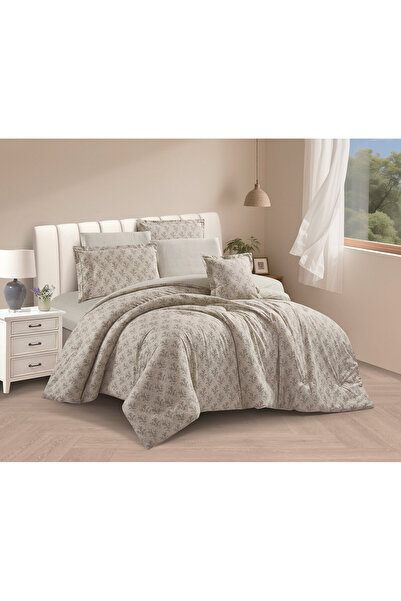 Levore Elaenore 8-piece Cotton bedspread, 100% soft, floral pattern, double-s...