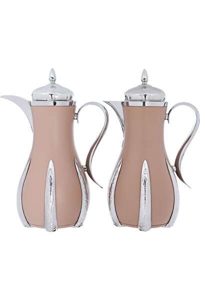 Generic طقم ترمس سناء من معرض السيف، سعة 1 لتر، وعاء داخلي من الزجاج حراري ، ...