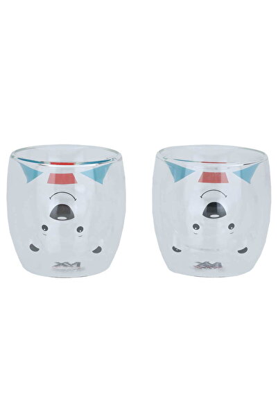 Generic Al Saif Gallery glass cup set, 230 ml, 2 pieces - white