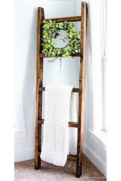 EŞSİZ MOBİLYA 1995 EŞSİZ MOBİLYA 120X40 Ahşap Battaniye Merdiveni, Ahşap Askı...