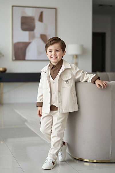 Minigimin Cicileri Miniğimin Cicileri New Embroidered Gabardine Vest and Jack...