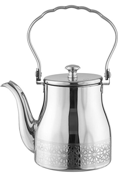 Generic Saif Gallery Stainless Steel Teapot, 0.7L, Islamic Engraving - Silver