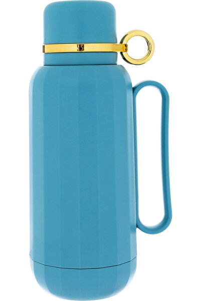 Generic ترمس تايملس، سعة 1 لتر، وعاء داخلي من الزجاج الحراري، غلاف خارجي من ا...