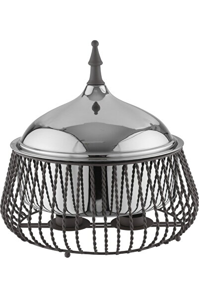 Generic Saif Gallery Stainless Steel Food Warmer, 2 Liters, 2 Candles, 25x25x...