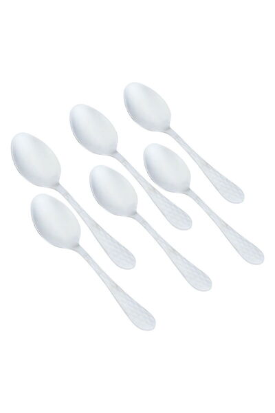 Generic طقم ملاعق ستانلس من السيف جاليري، 6 قطع - فضي