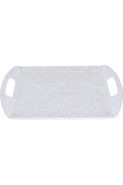 Generic صينية تقديم ميلامين من السيف جاليري، 14 سم، نقشة رخام - أبيض