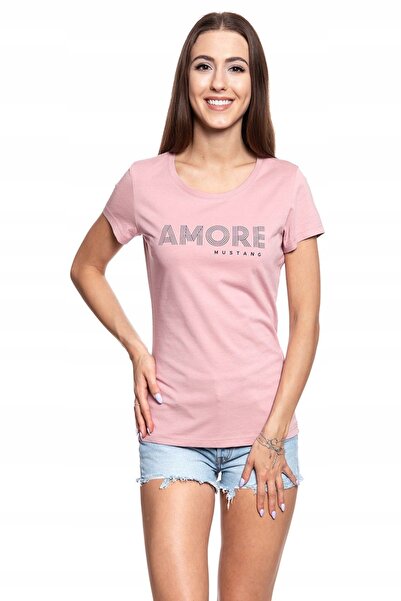 Mustang Tricou Dama, Mustang, Bumbac, Roz, Marime S
