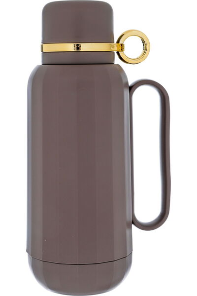 Generic ترمس رحال تايملس، سعة 1 لتر، غلاف داخلي من الزجاج الحراري، غلاف خارجي...