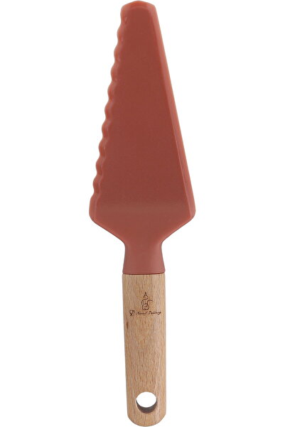 Generic Al Saif Gallery Plastic Cake Knife, 24 x 7 cm, Wooden Handle - Brick