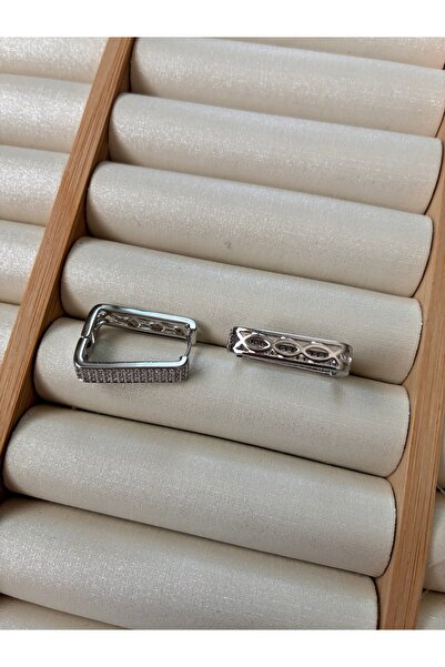 ARİ TAKI Double-Sided Studded Steel Earrings